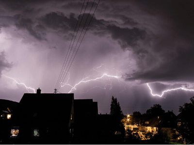 Black clouds and a big storm